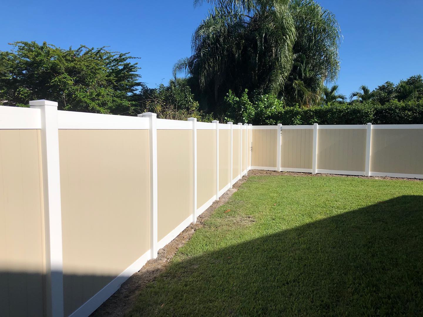 Two Toned PVC Fence Install